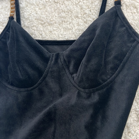 Black velvet bodysuit - Picture 3 of 5